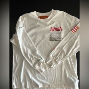 Heron Preston X NASA white oversized crewneck